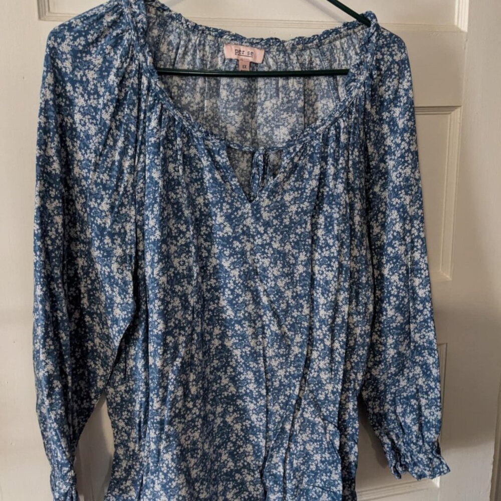 Perse Flower Blouse